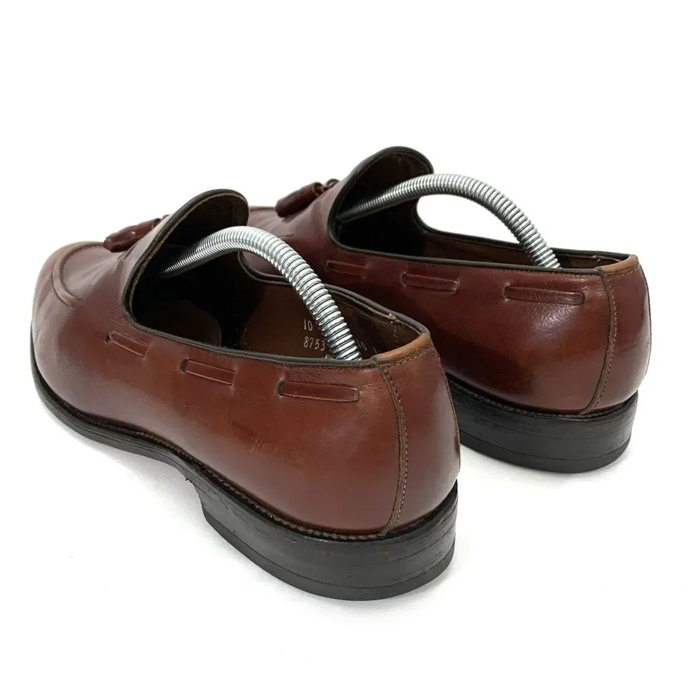 VNTG ALLEN EDMONDS SARATOGA Dress Tasseled Loafers, 95710, Cognac U.S. 10B COMB.